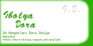 ibolya dora business card